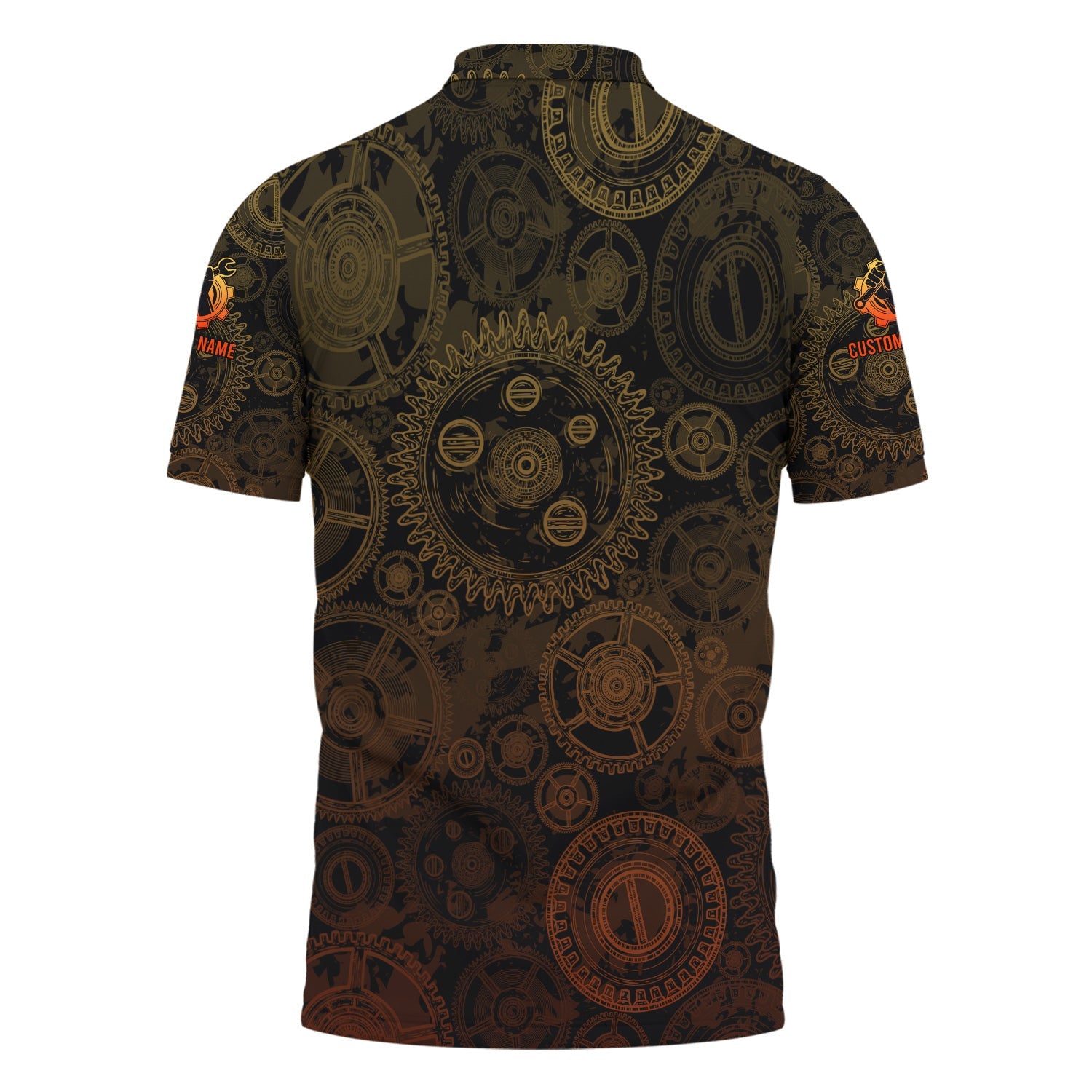 Blisscorners Personalized Gear And Wrench Mechanic Shirt, Custom Name Work Shirt For Auto Repair, Garage And Engineering Professionals