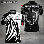 Blisscorners Black and White Bowling Personalized Name, Team Name 3D Shirt