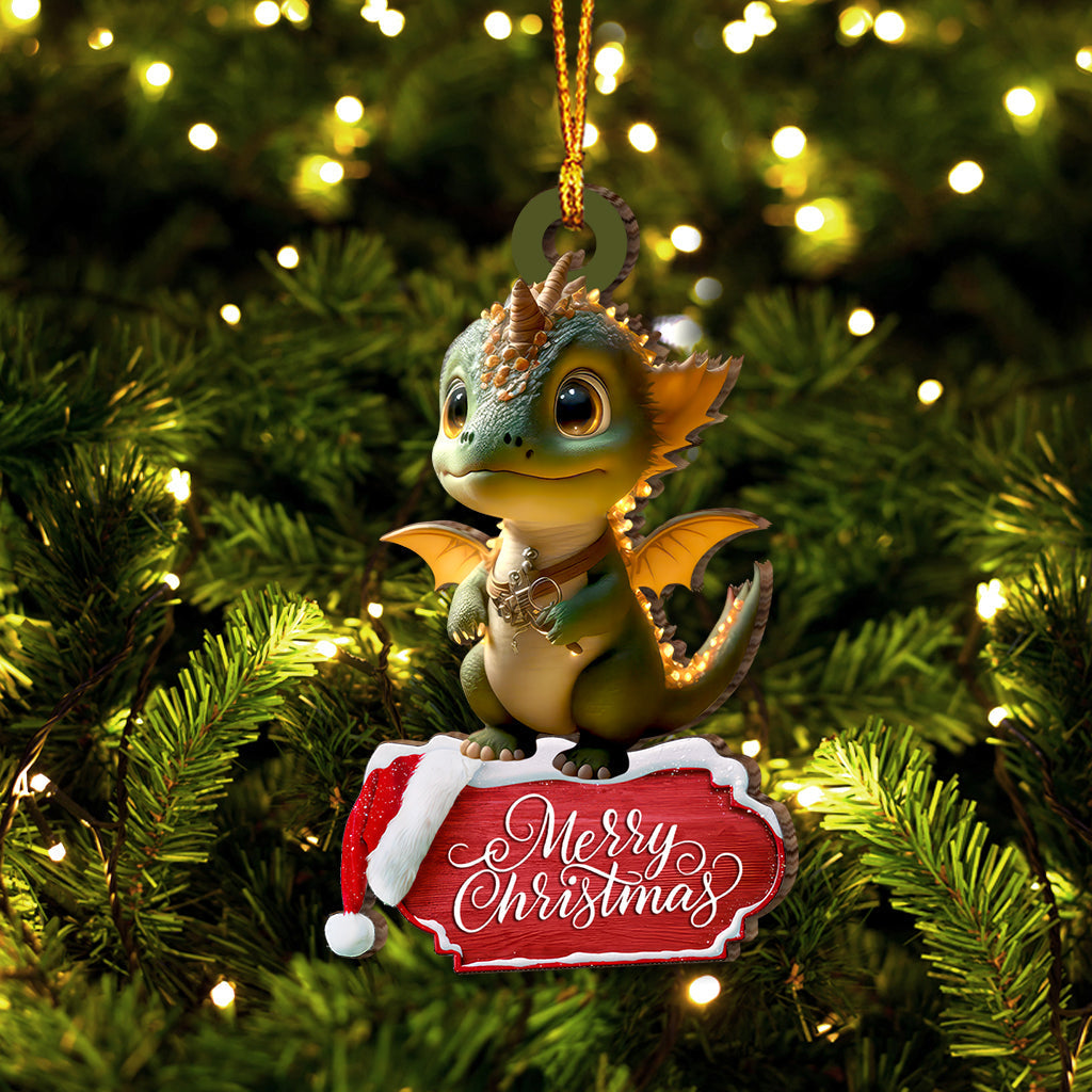 Blisscorners Christmas Gift, Custom Ornament, Custom Name Dragon Ornament2D Flat LM2111