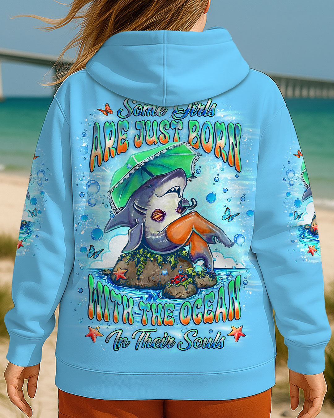 BLISSCORNERS SOME GIRLS ARE JUST BORN SHARK ALL OVER PRINT