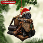 Blisscorners Personalized Duck Hunting Dog Ornament, Custom Name Christmas Gift for Hunters LM0411