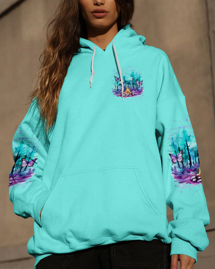BLISSCORNERS JUST A GIRL WHO LOVES CAMPFIRES ALL OVER PRINT