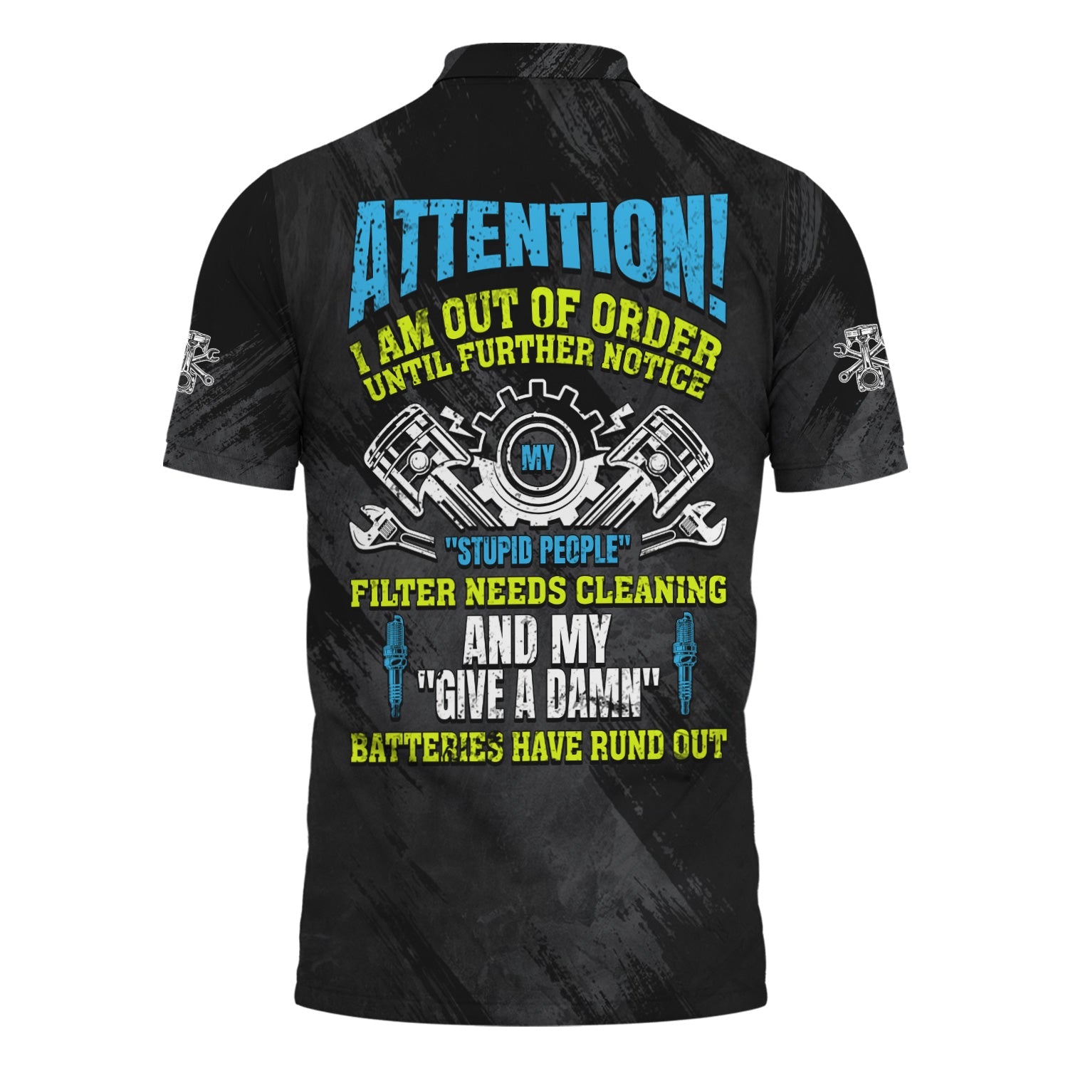 Blisscorners Custom Name Mechanic T Shirt Attention I Am Out Of Order Mechanic Shirt All Over Print
