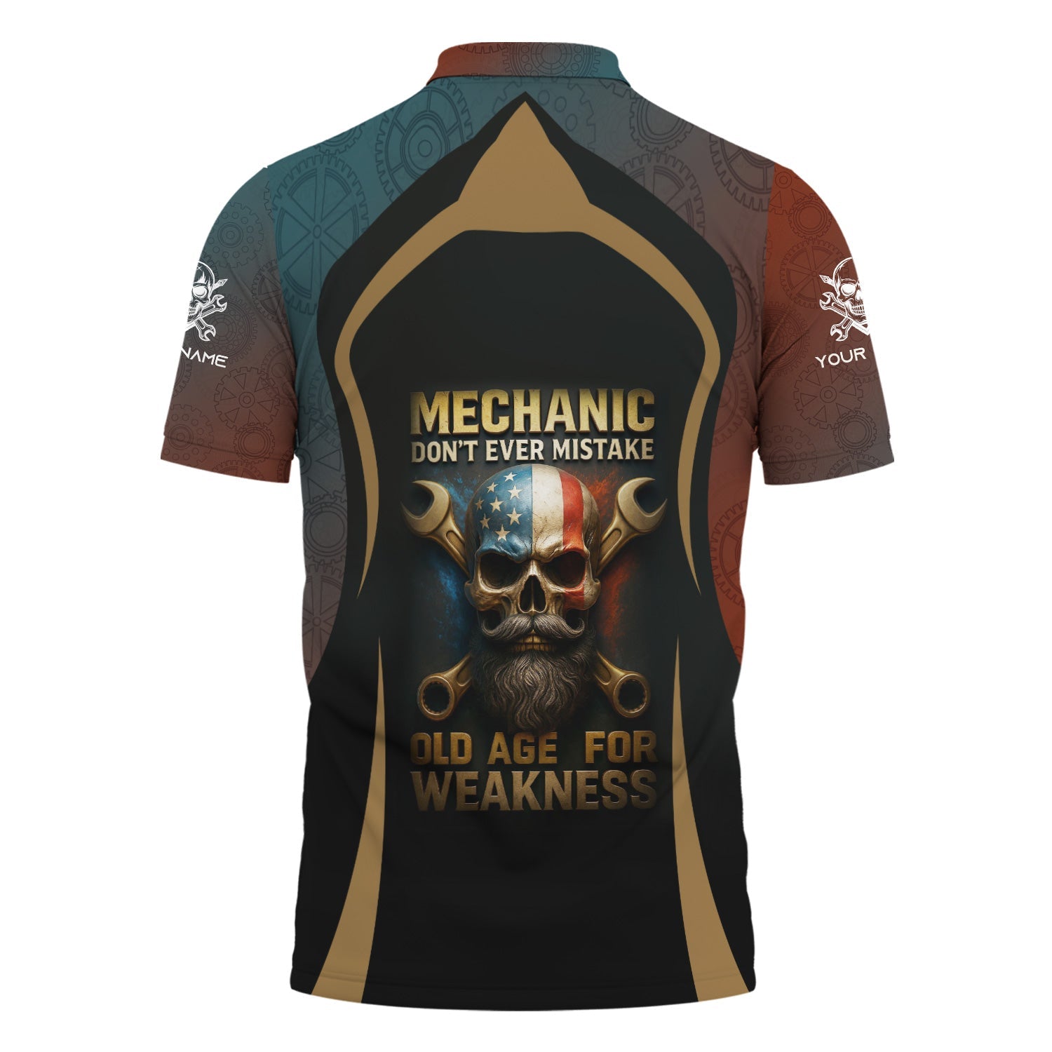 Blisscorners Personalized T-Shirt Mechanic Don't Ever Mistake Old Age For Weakness Viking Design Shirt For Mechanics