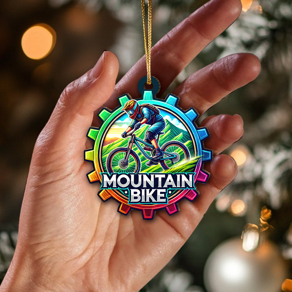 Blisscorners Custom Name Mountain Bike Ornament, Christmas Gift for Mountain Bike Lovers2D Flat LM2111