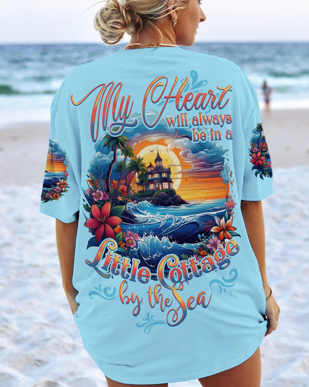BLISSCORNERS LITTLE COTTAGE BY THE SEA ALL OVER PRINT