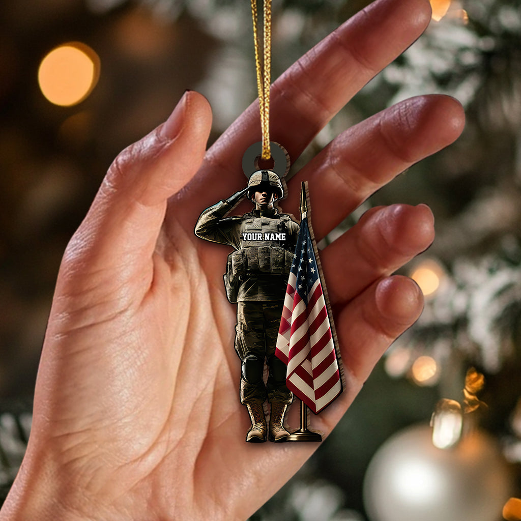 Blisscorners Custom Name SWAT Ornament, Gift For Swat Police2D Flat LM2111