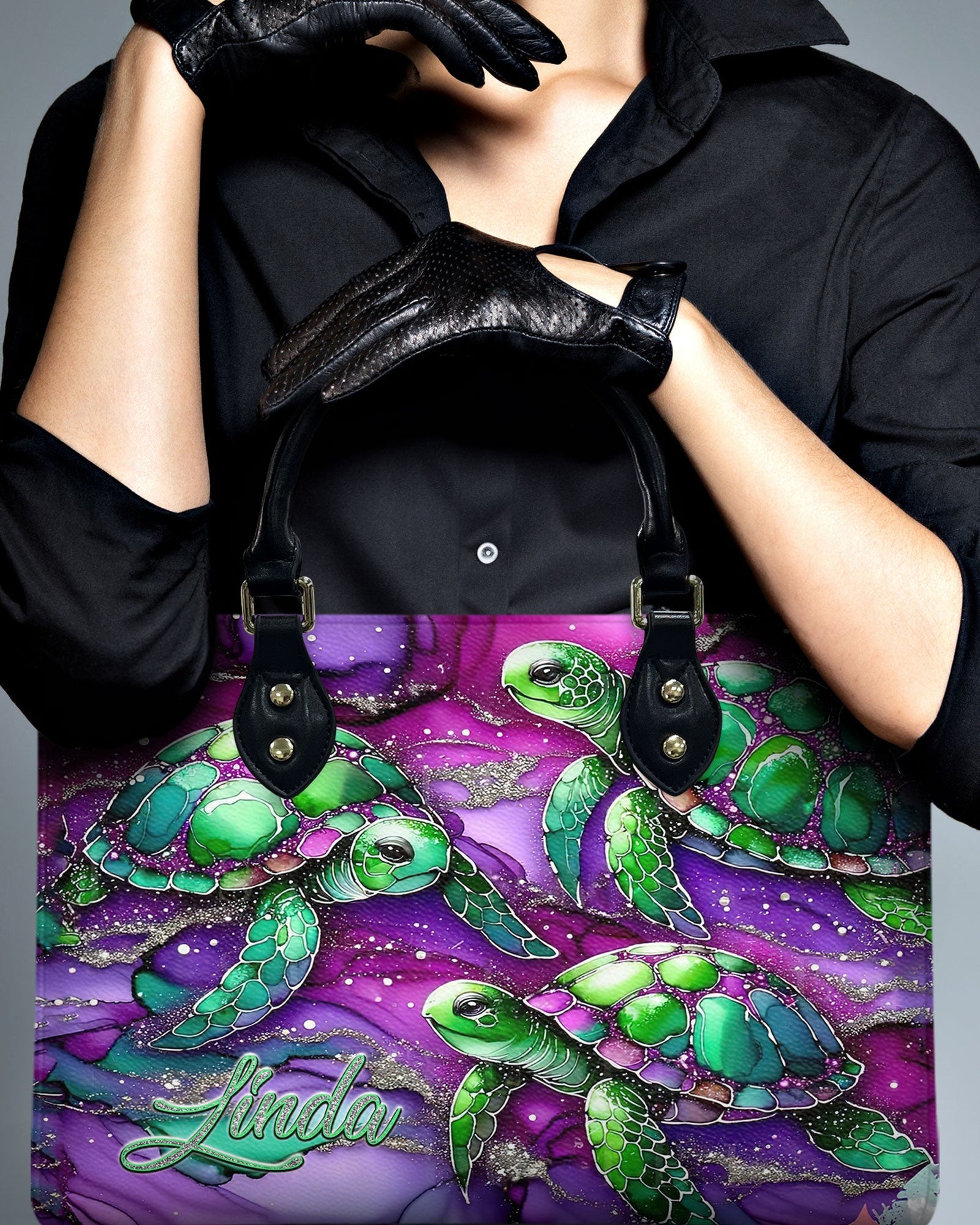 BLISSCORNERS SEA TURTLE LEATHER HANDBAG