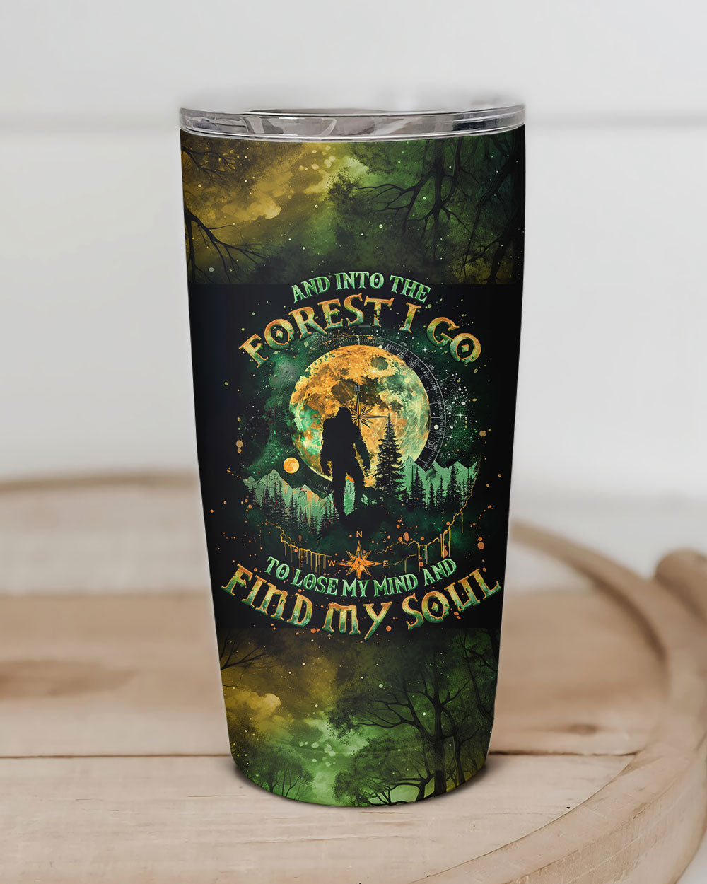 BLISSCORNERS AND INTO THE FOREST I GO BIGFOOT TUMBLER