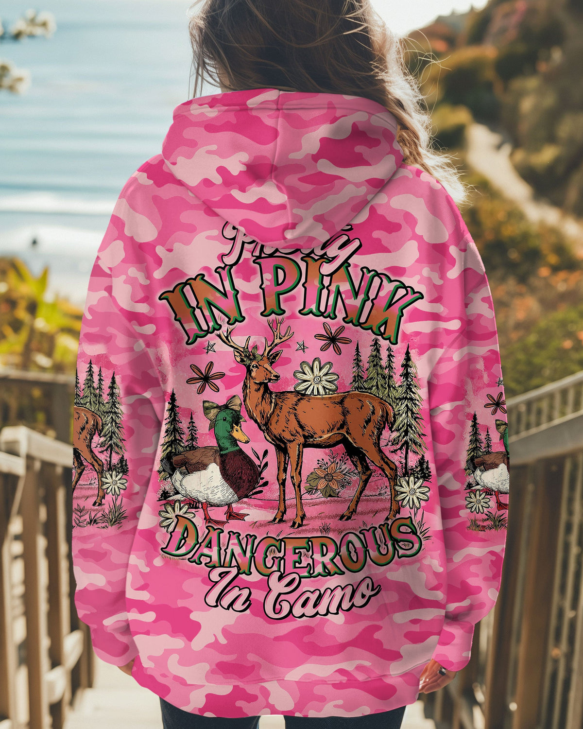 BLISSCORNERS PRETTY IN PINK HUNTING CAMO ALL OVER PRINT -TLTR2209253