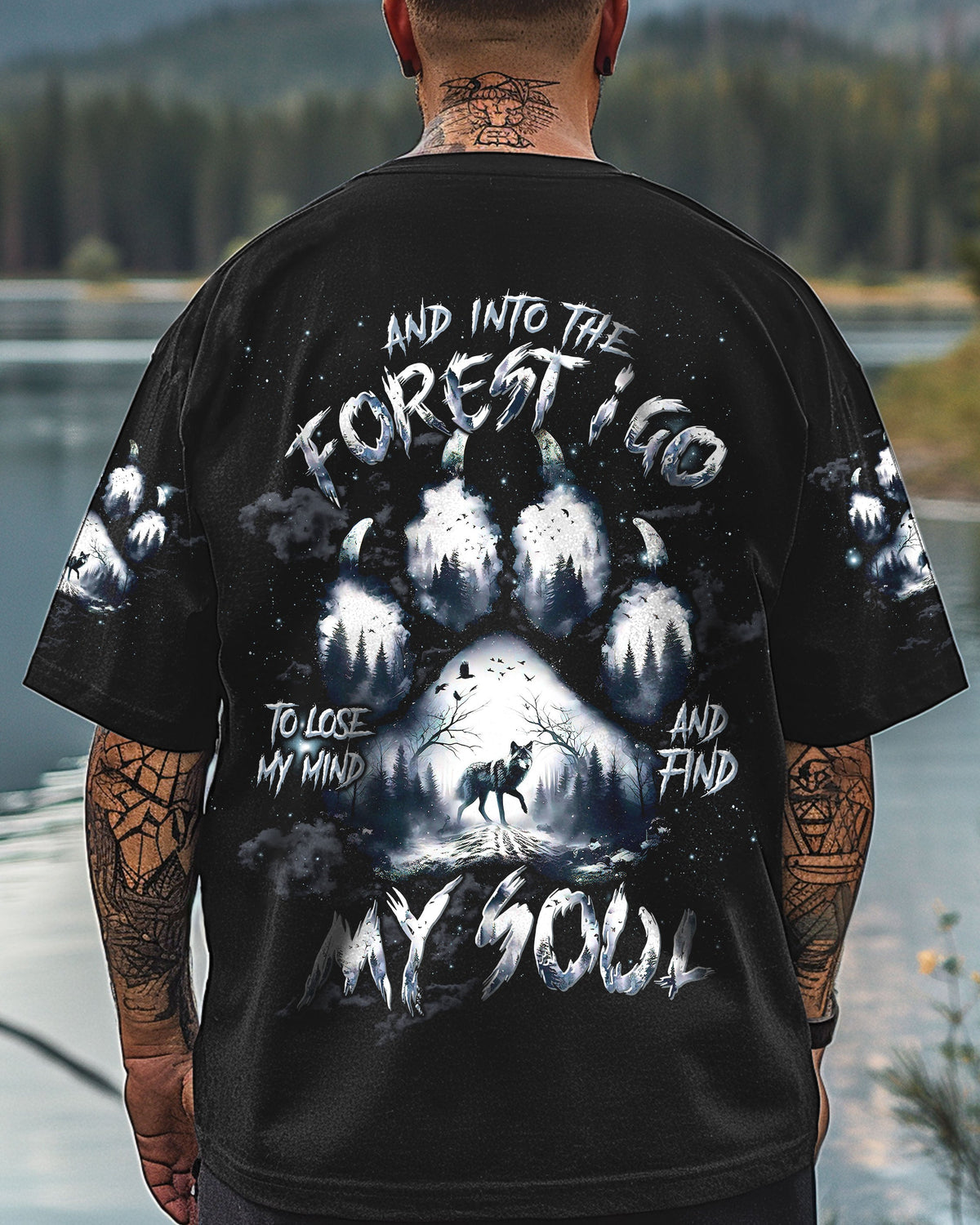 BLISSCORNERS AND INTO THE FOREST I GO WOLF ALL OVER PRINT