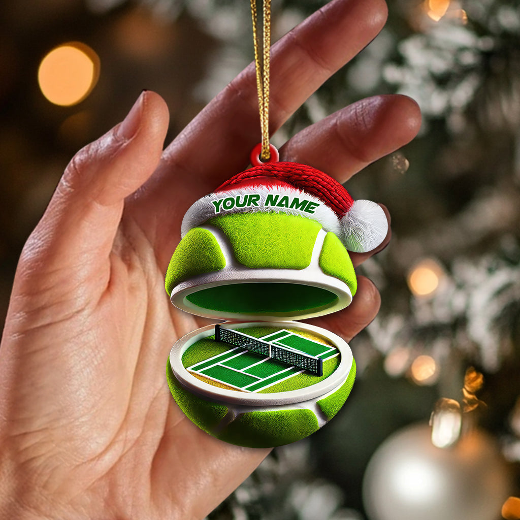 Blisscorners Custom Name Tennis Ornament, Tennis Christmas Gift52D Flat LM2111