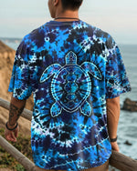 BLISSCORNERS BLUE TURTLE TIE DYE ALL OVER PRINT