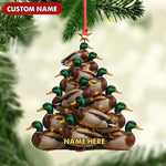 Blisscorners Personalized Acrylic Mallard Duck Christmas Tree Ornament - Custom Hunting Holiday Decoration LM0110