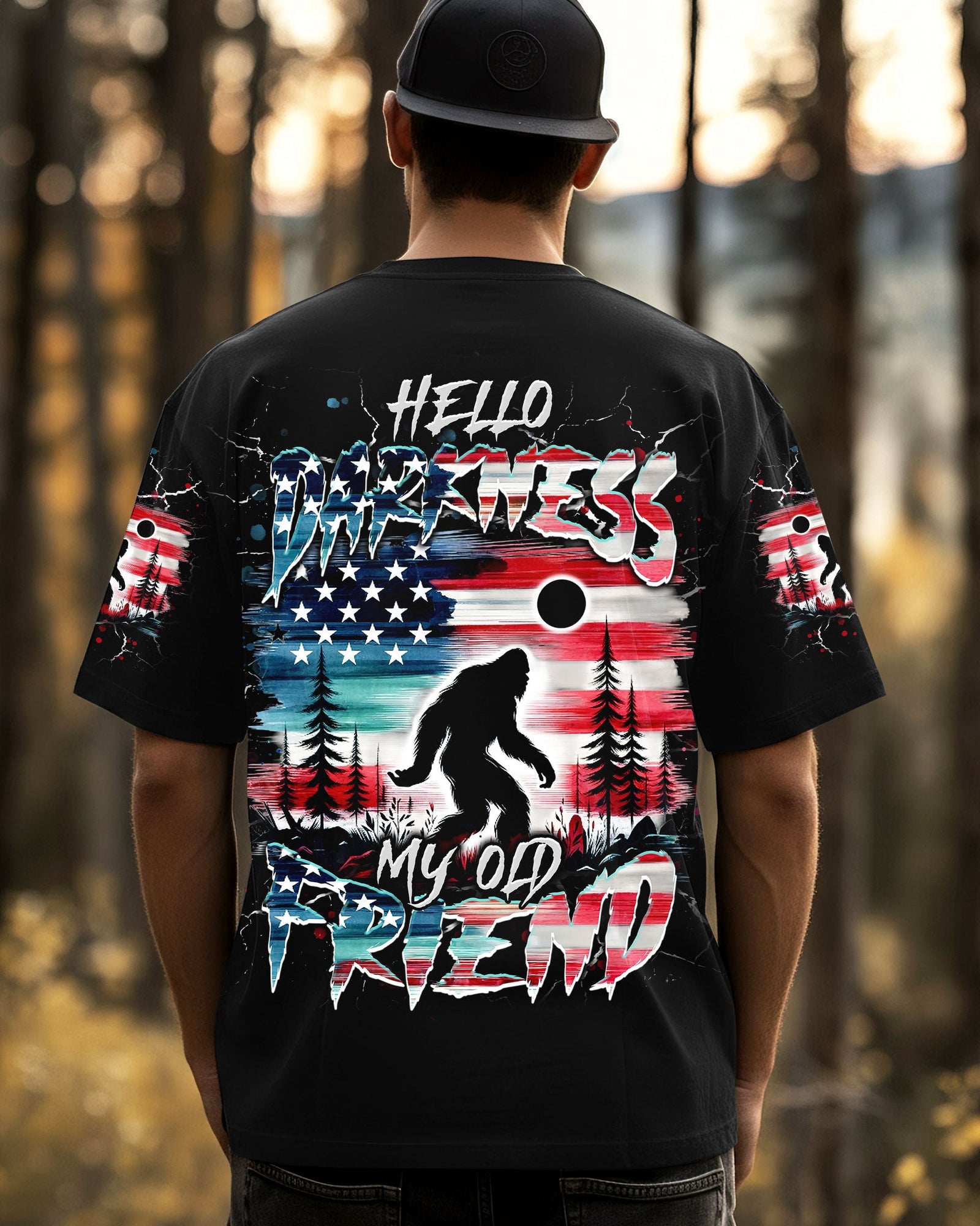 BLISSCORNERS HELLO DARKNESS MY OLD FRIEND BIGFOOT ALL OVER PRINT - TLNT2710252