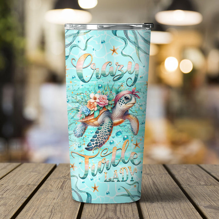 BLISSCORNERS CRAZY TURTLE LADY TUMBLER - YHLN1104244