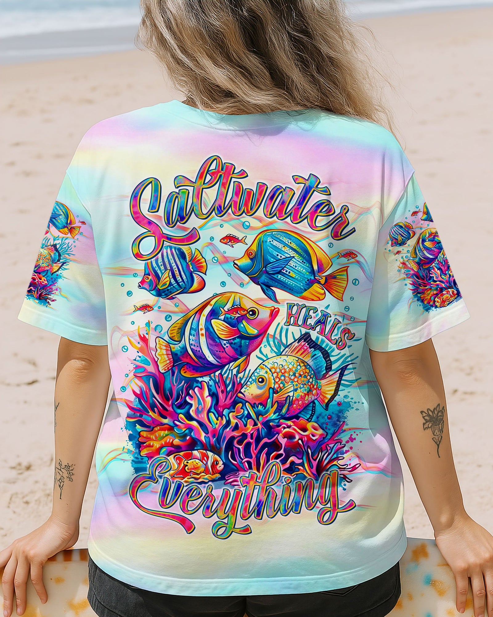 BLISSCORNERS SALTWATER HEALS EVERYTHING ALL OVER PRINT