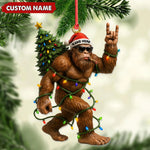 Blisscorners Personalized Bigfoot Christmas Ornament, Custom Name Funny Holiday Gift for Hunters LM0411