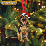 Blisscorners Personalized German Shepherd Dog Christmas Ornament, Flat 2D Ornament,2D Flat LM2511