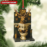 Blisscorners Personalized Acrylic Deer Bathroom Christmas Ornament - Funny Personalized Holiday Decor for Hunters & Wildlife Lovers LM0110