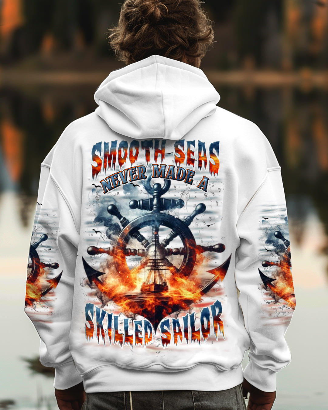 BLISSCORNERS SMOOTH SEAS NEVER MADE A SKILLED SAILOR ALL OVER PRINT