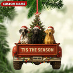 Blisscorners Personalized Hunting Dogs Truck Ornament, Custom Name Christmas Gift for Dog Lovers LM0411
