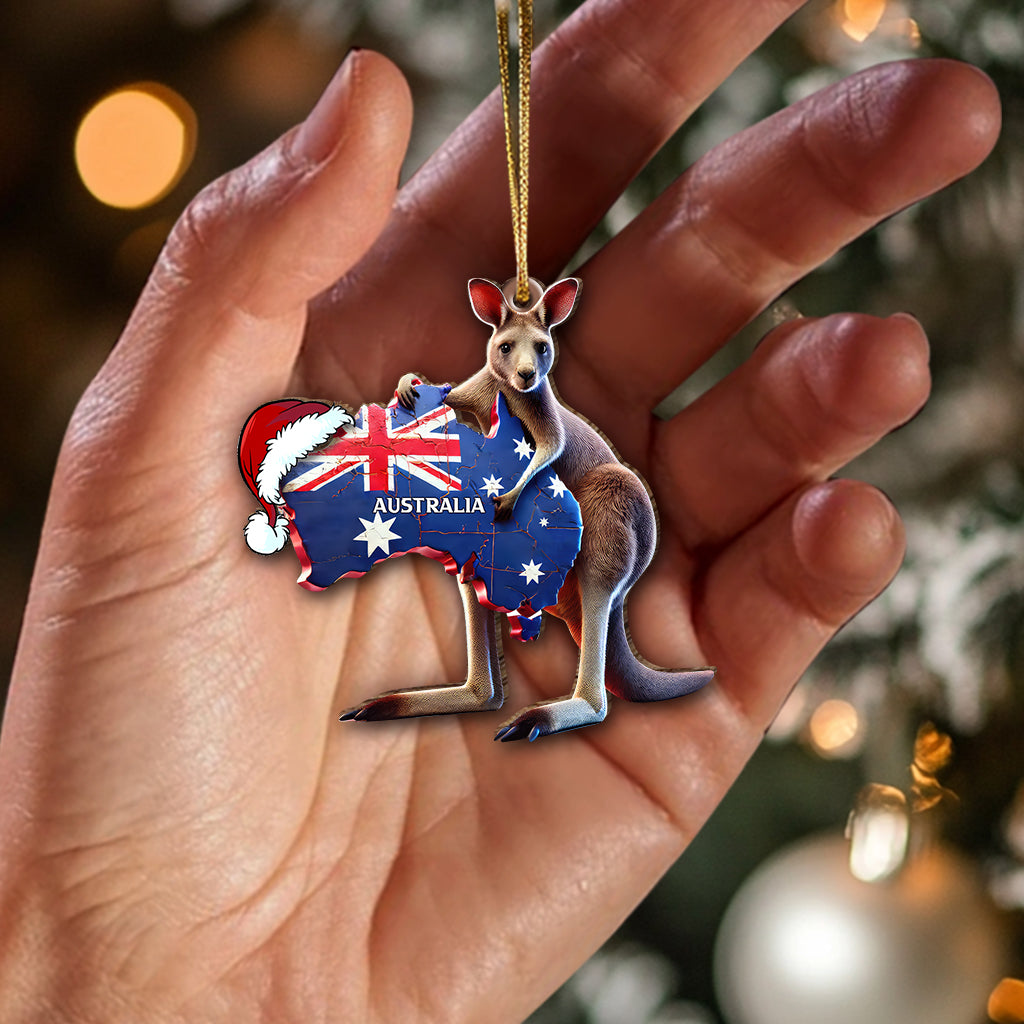 Blisscorners Custom Name Australia Ornament, Christmas Gift for Australia Lover2D Flat LM2111