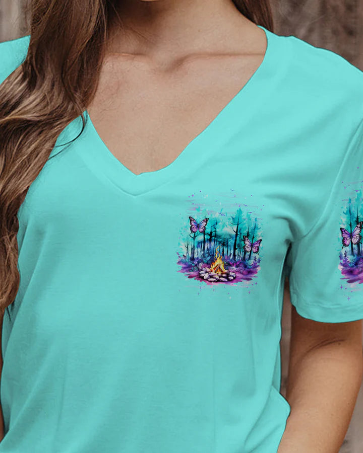 BLISSCORNERS JUST A GIRL WHO LOVES CAMPFIRES ALL OVER PRINT