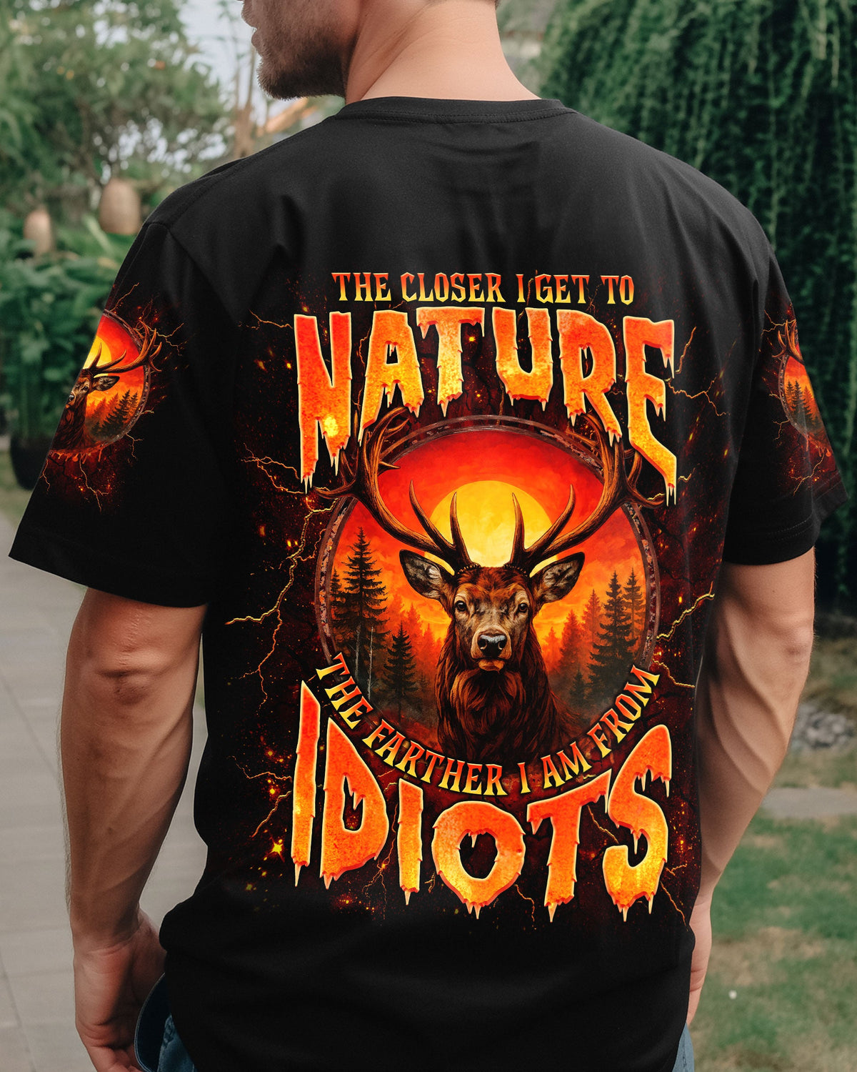 BLISSCORNERS THE CLOSER I GET TO NATURE DEER ALL OVER PRINT