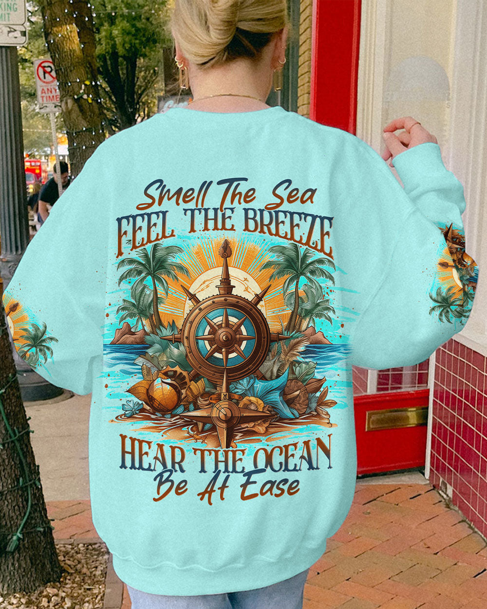 BLISSCORNERS SMELL THE SEA FEEL THE BREEZE ALL OVER PRINT