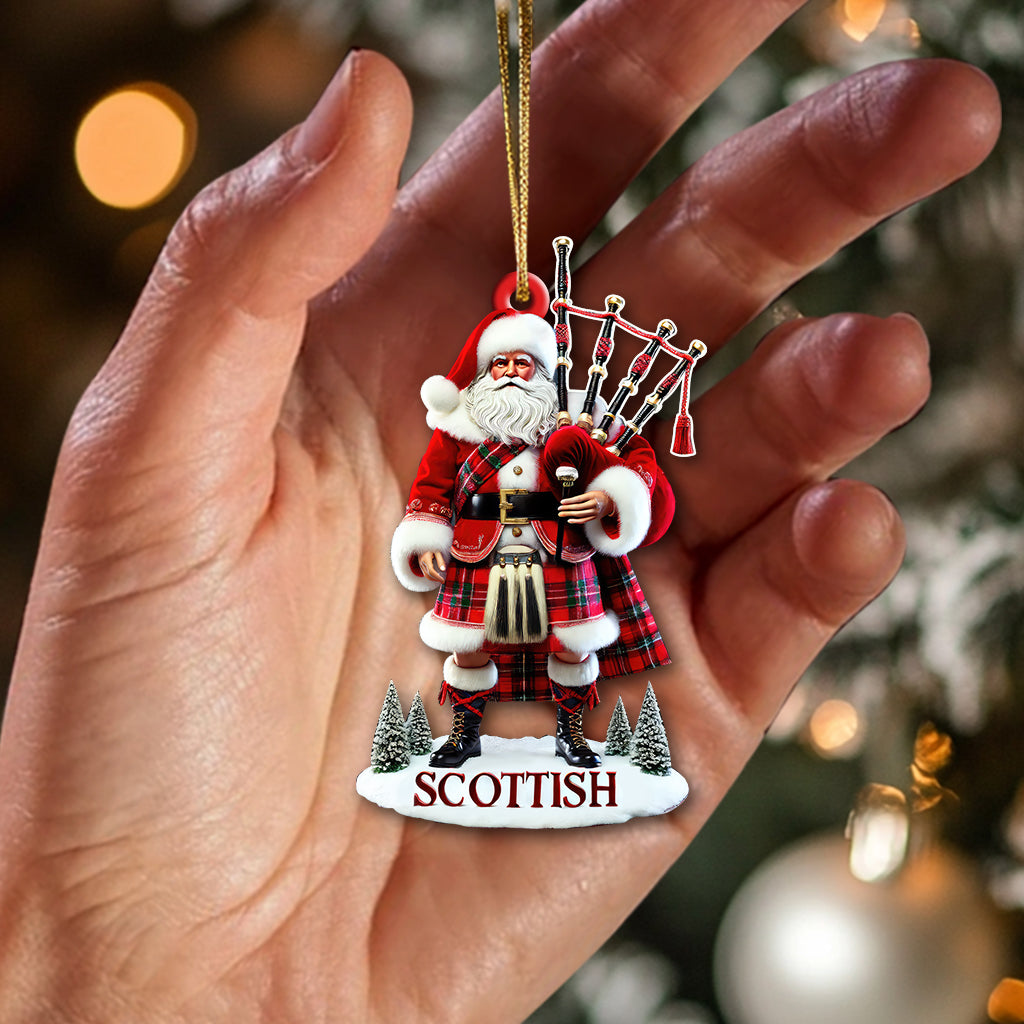 Blisscorners Custom Name Scotland Ornament, Christmas Gift for Scotland Lovers2D Flat LM2111