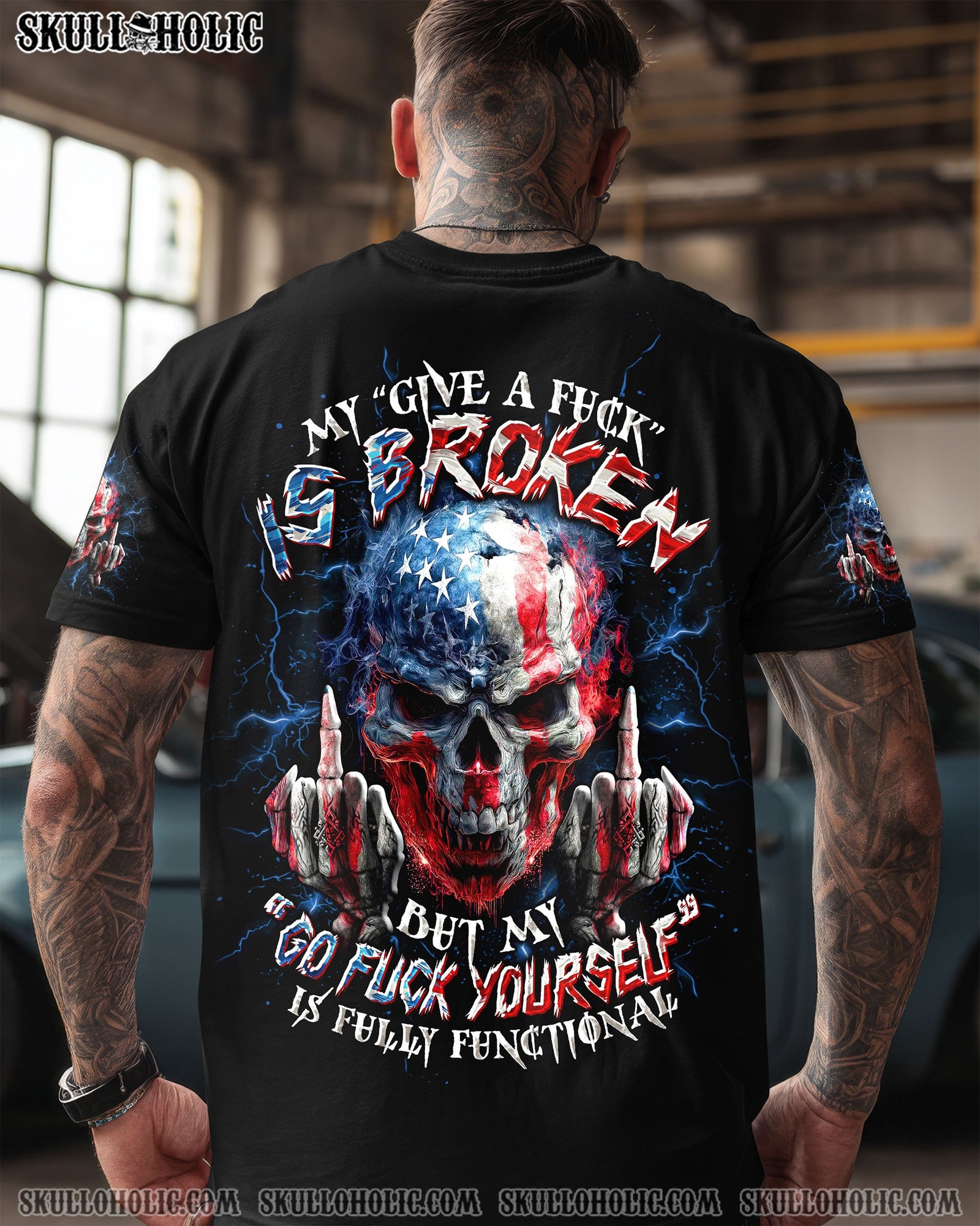 BLISSCORNERS MY GIVE A F IS BROKEN SKULL ALL OVER PRINT