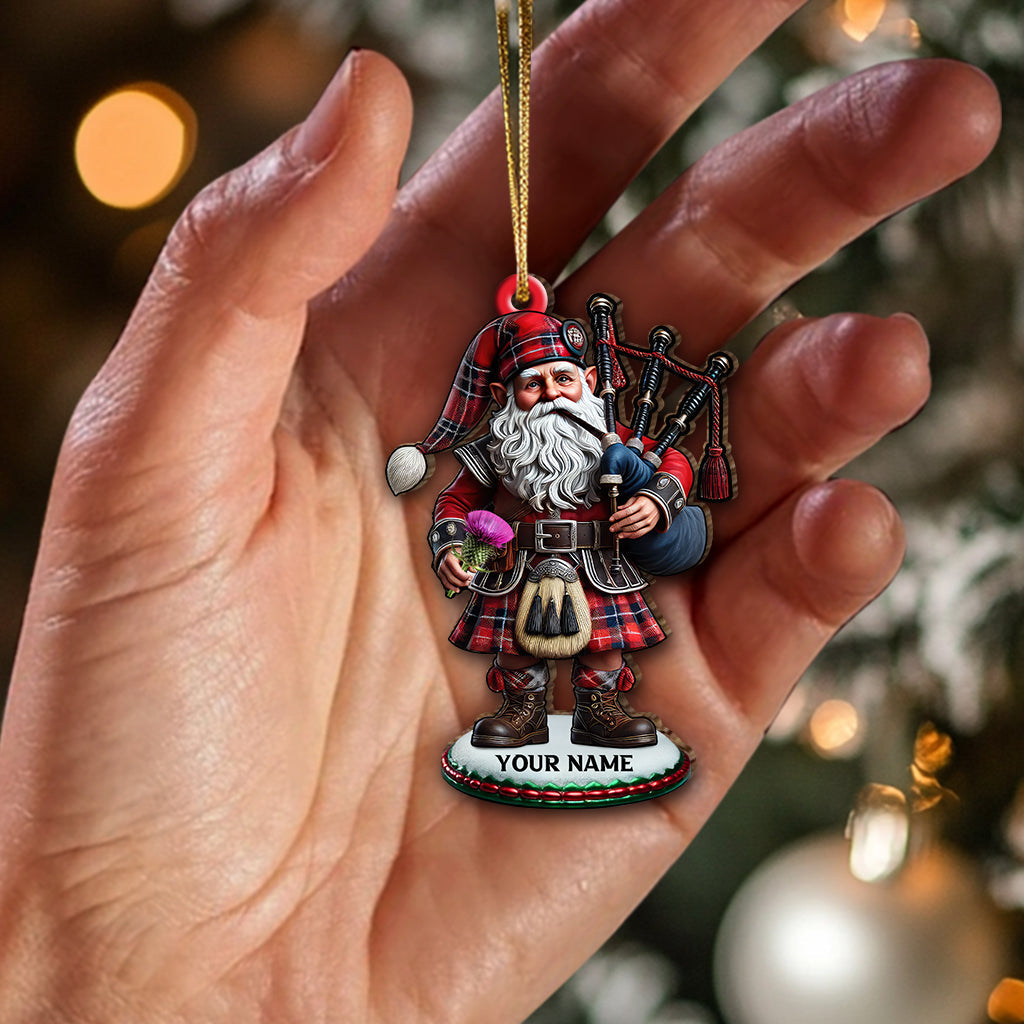Blisscorners Custom Name Scotland Ornament, Christmas Gift for Scotland Lover52D Flat LM2211