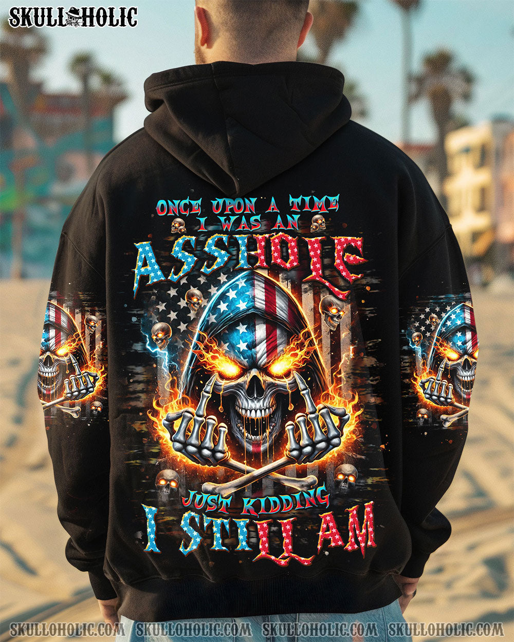 BLISSCORNERS JUST KIDDING I STILL AM SKULL REAPER ALL OVER PRINT