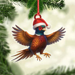 Blisscorners Christmas Pheasant Acrylic Christmas Ornament - Funny Hunting Bird Decor Gift for Hunters & Outdoor Lovers LM0411