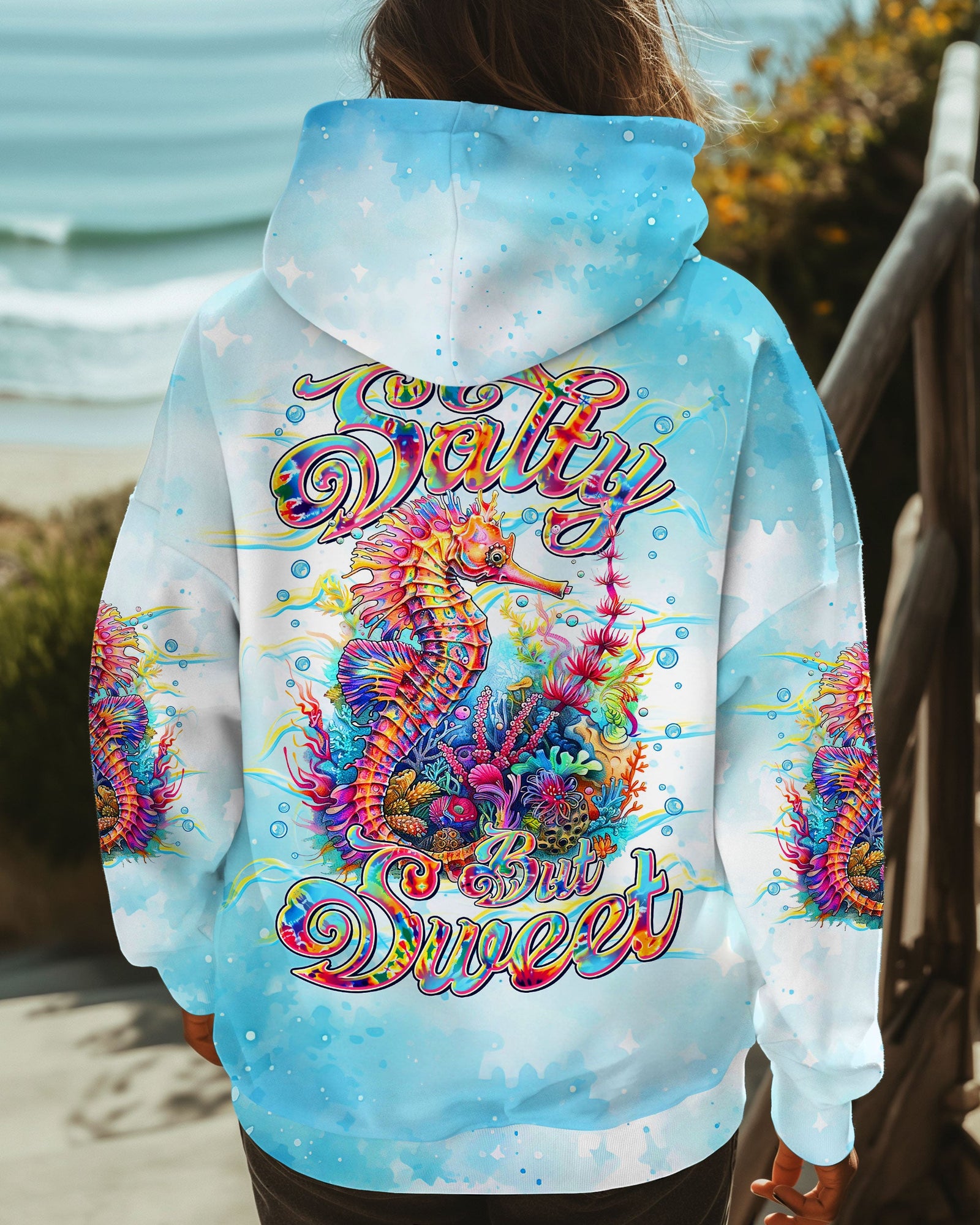 BLISSCORNERS SALTY BUT SWEET SEAHORSE ALL OVER PRINT