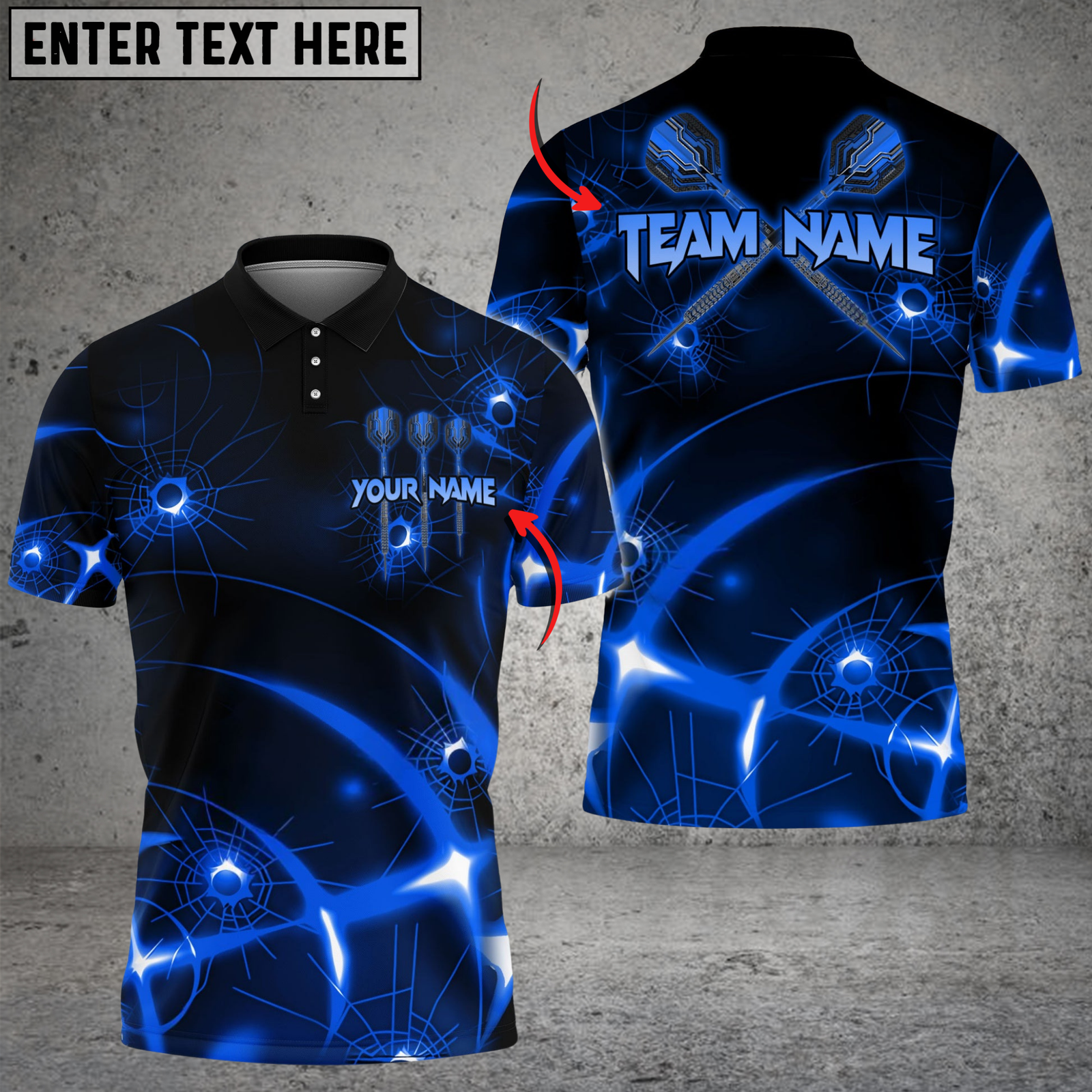 Blisscorners Darts Lazer Targer Multicolor Customized Name, Team Name 3D Shirts