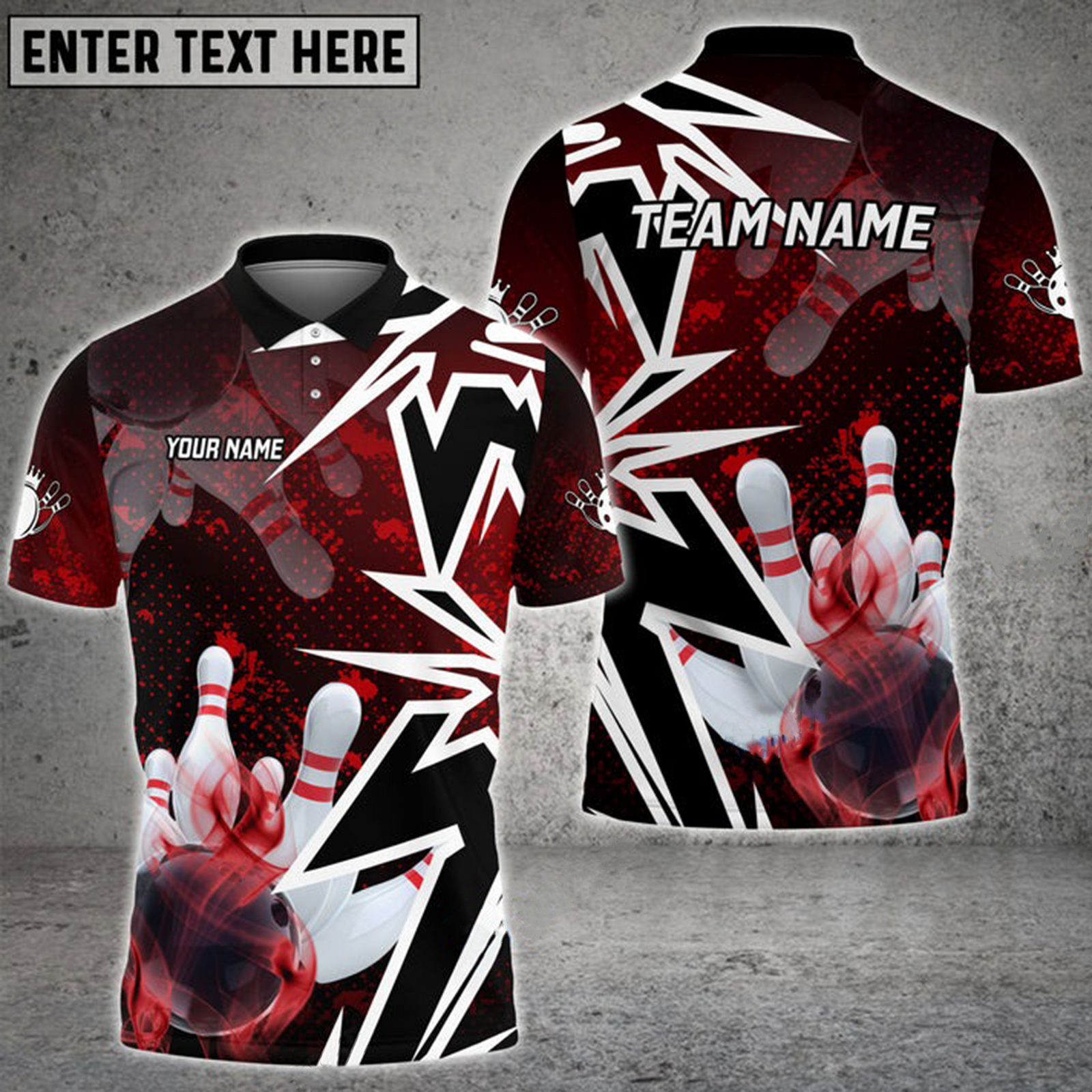 Blisscorners Bowling And Pins Smoke Multicolor Option Customized Name 3D Shirt