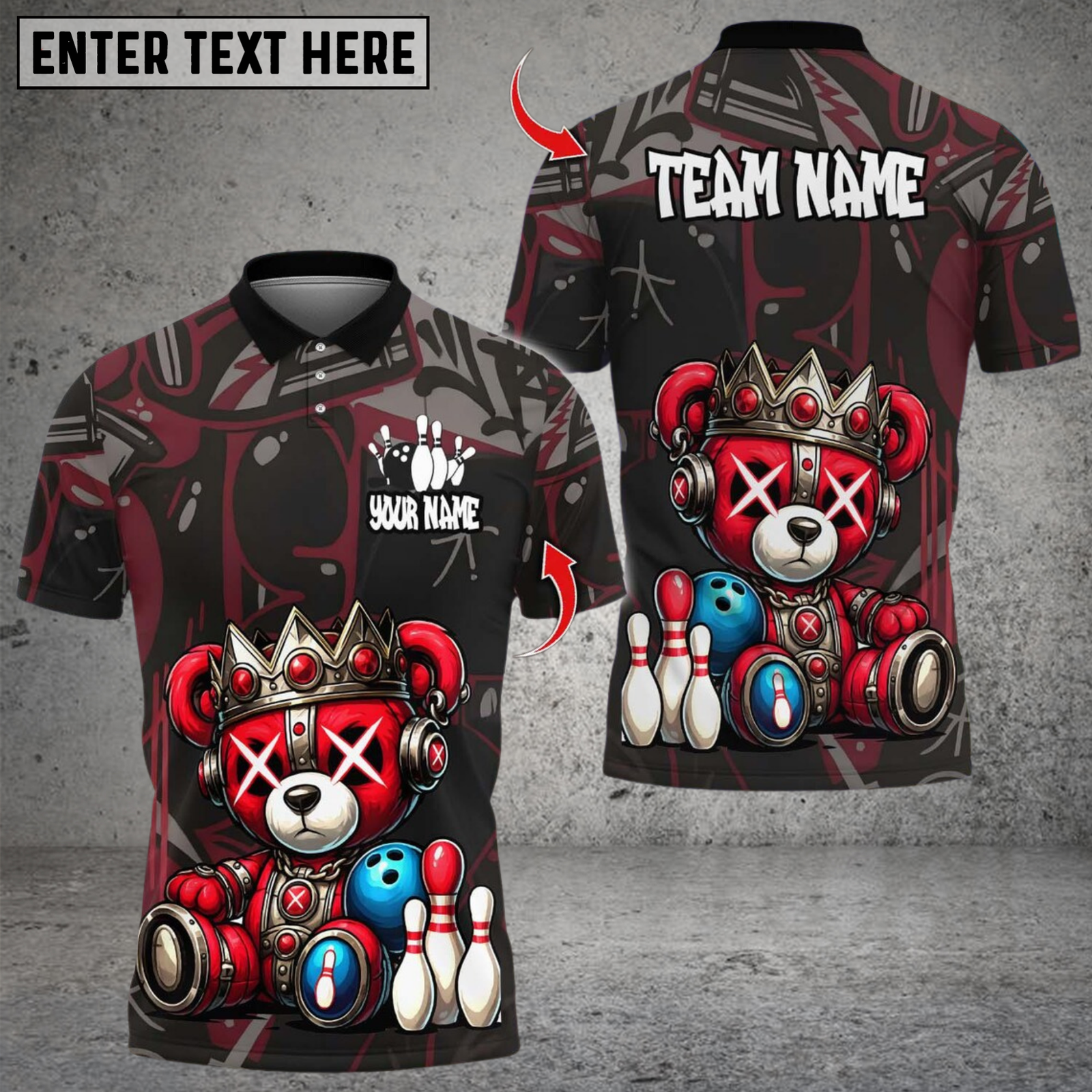 Blisscorners Bowling Cyber Mecha Bear Multicolor Customized Name Team Name 3D Shirts