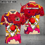 Blisscorners Bowling Retro Graffiti 2 Multicolor Customized Name, Team Name 3D Shirts