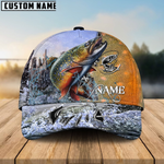 Blisscorners Trout Fishing Clear Water Skin Customized Name 3D Cap
