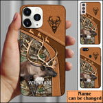 Blisscorners Reindeer Hunting Personalized Name Phone Case LM1012