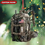 Blisscorners Custom Hunting Backpack Acrylic Ornament - Personalized Tactical Gift for Hunters & Veterans LM0411