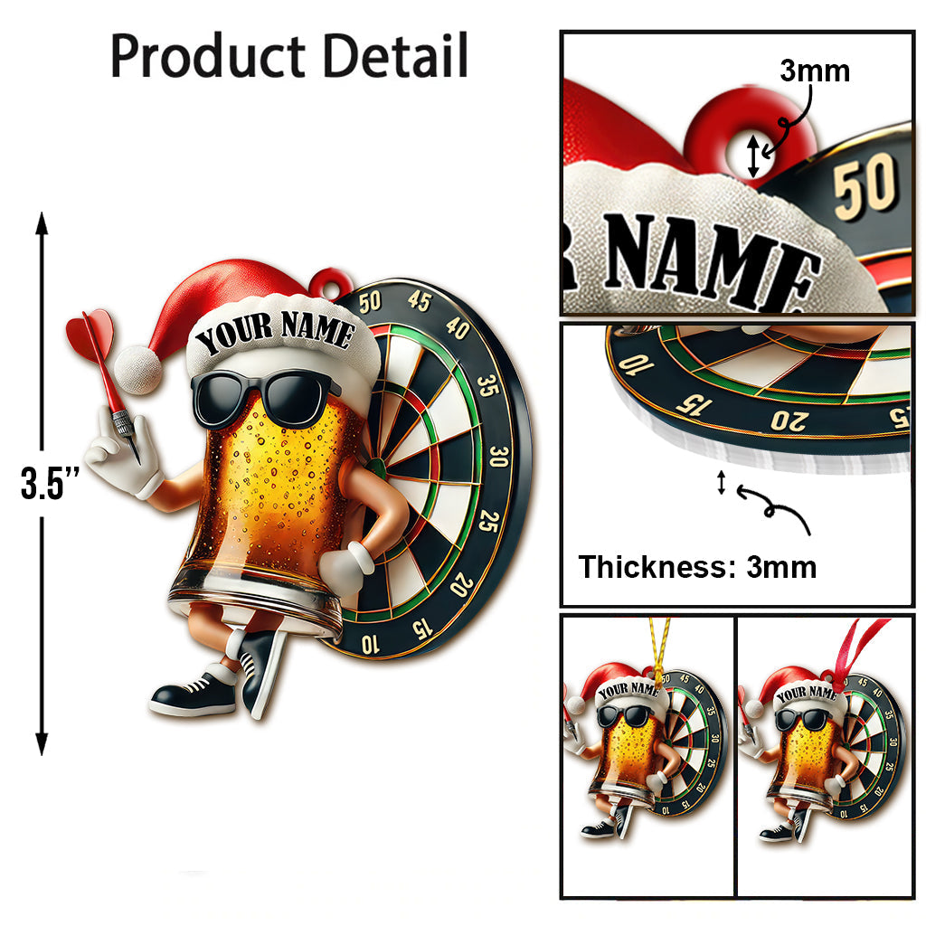 Blisscorners Custom Name Dart Ornament, Dart Lover Christmas Decoration2D Flat LM2111