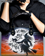 BLISSCORNERS A WEE BIT WICKED HALLOWEEN LEATHER HANDBAG