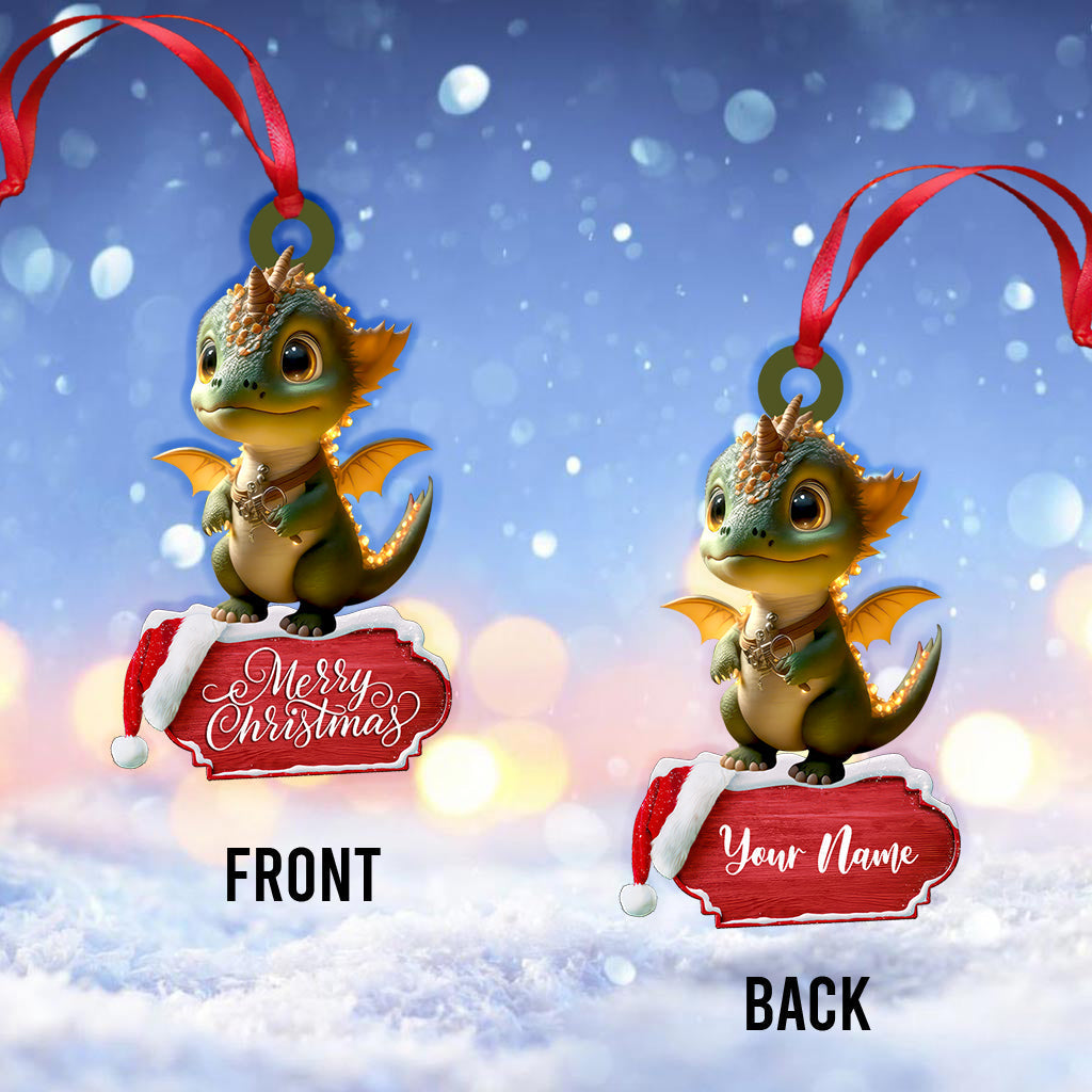 Blisscorners Christmas Gift, Custom Ornament, Custom Name Dragon Ornament2D Flat LM2111