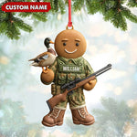 Blisscorners Personalized Hunter Gingerbread Christmas Ornament - Funny Acrylic Holiday Decor Gift LM0411