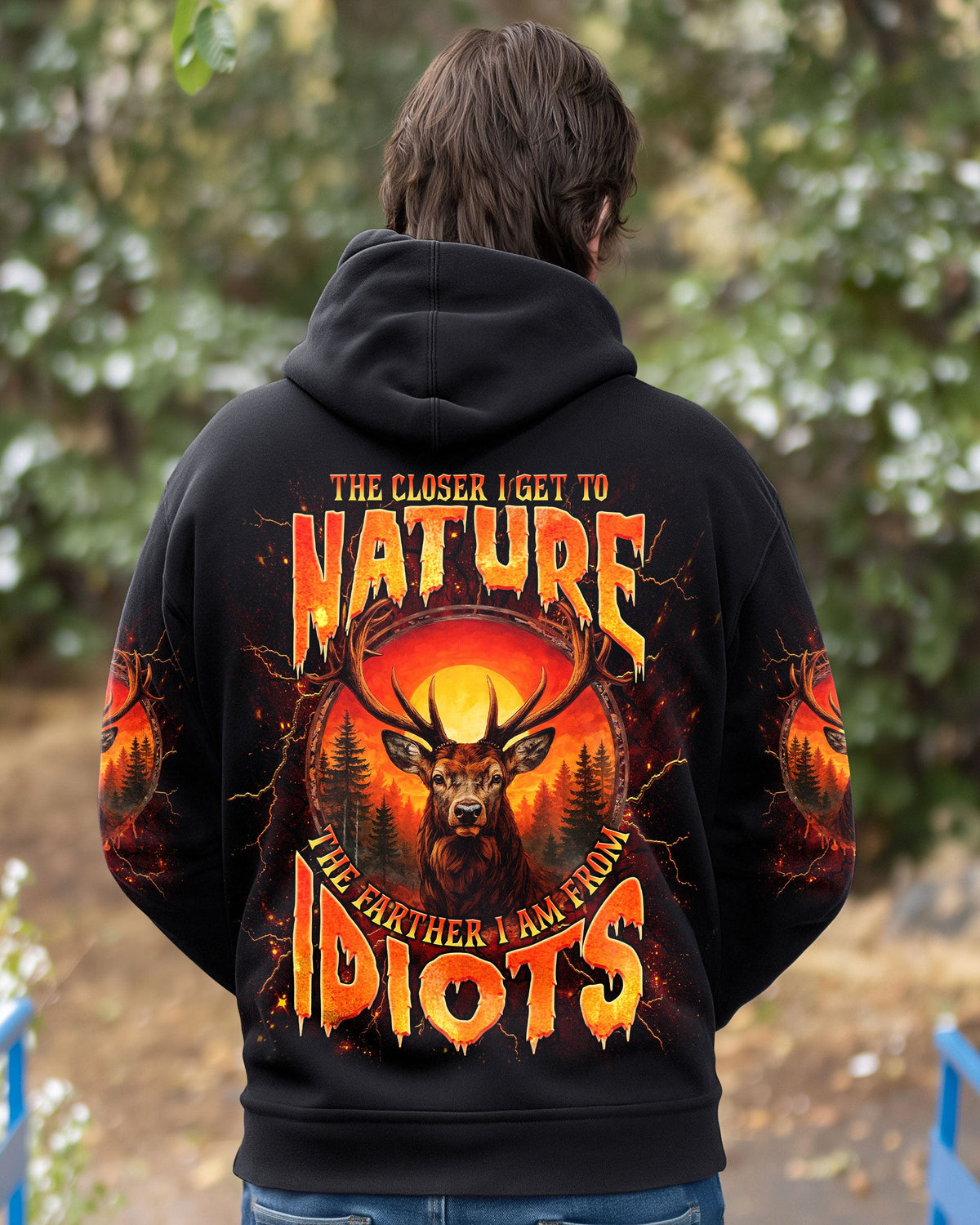 BLISSCORNERS THE CLOSER I GET TO NATURE DEER ALL OVER PRINT