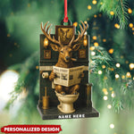Blisscorners Personalized Acrylic Deer Bathroom Christmas Ornament - Funny Personalized Holiday Decor for Hunters & Wildlife Lovers LM0110