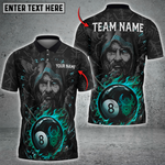 Blisscorners Billiards Viking 8-Ball Pool Multicolor Customized Name, Team Name 3D Shirt